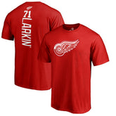 Dylan Larkin Detroit Red Wings - Team Logo Backer Name & Number T-Shirt Red
