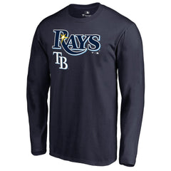 Tampa Bay Rays Team Lockup Long Sleeve T-Shirt On Sale