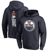 Connor McDavid Edmonton Oilers - Backer Name & Number Pullover Hoodie Navy
