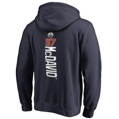 Connor McDavid Edmonton Oilers - Backer Name & Number Pullover Hoodie Navy
