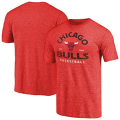 NBA - Chicago Bulls Vintage Arch Tri-Blend T-Shirt - Red
