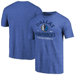NBA - Dallas Mavericks Vintage Arch Tri-Blend T-Shirt - Royal