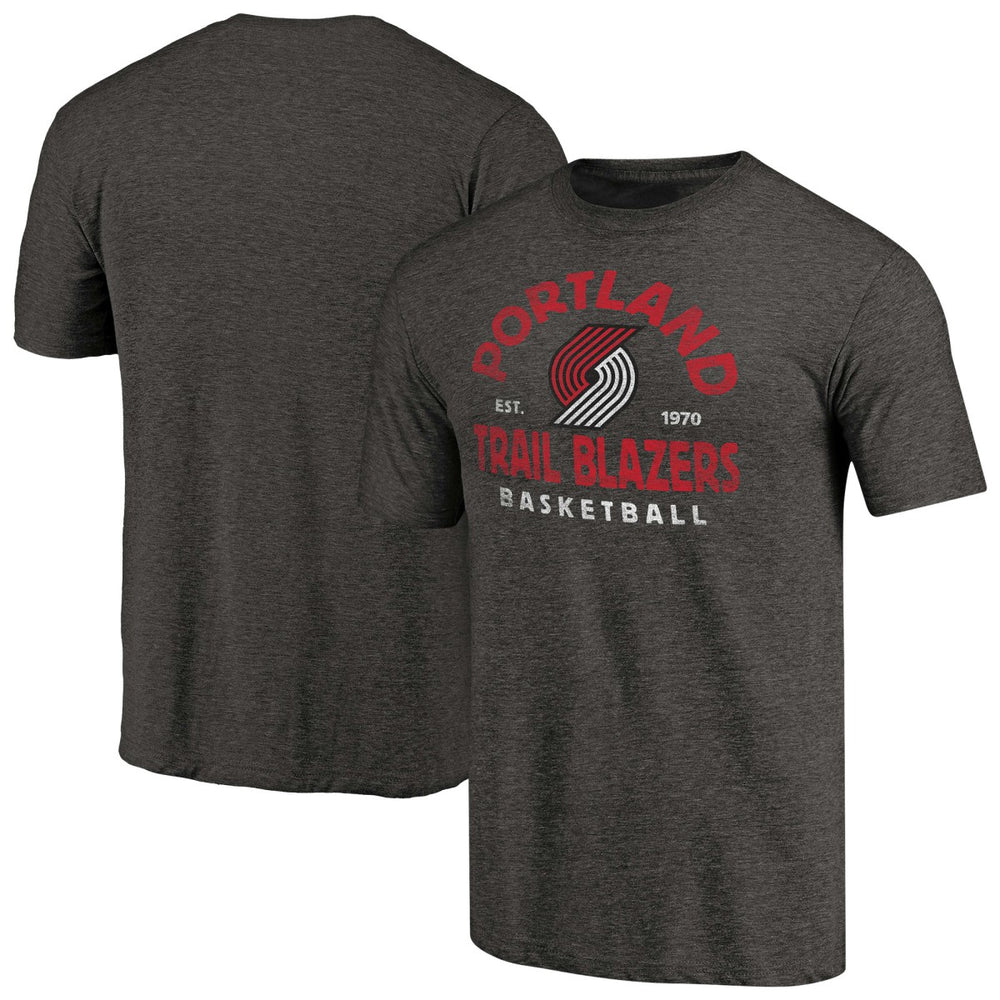 NBA - Portland Trail Blazers Vintage Arch Tri-Blend T-Shirt - Black