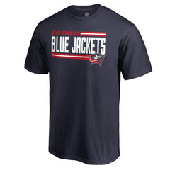 Columbus Blue Jackets - Iconic Collection On Side Stripe T-Shirt Navy