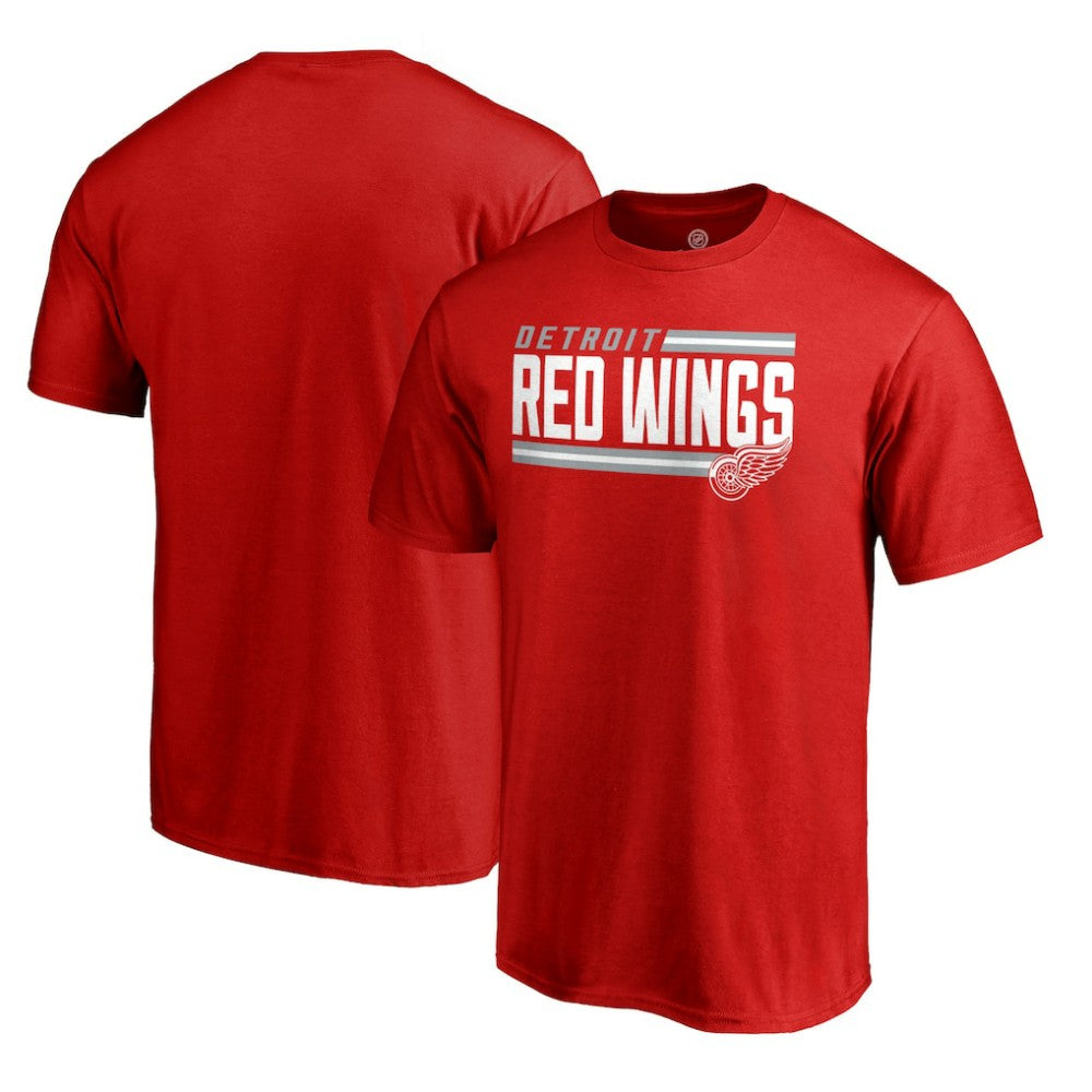 Detroit Red Wings - Iconic Collection On Side Stripe T-Shirt Red