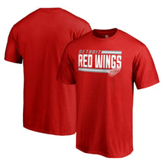 Detroit Red Wings - Iconic Collection On Side Stripe T-Shirt Red