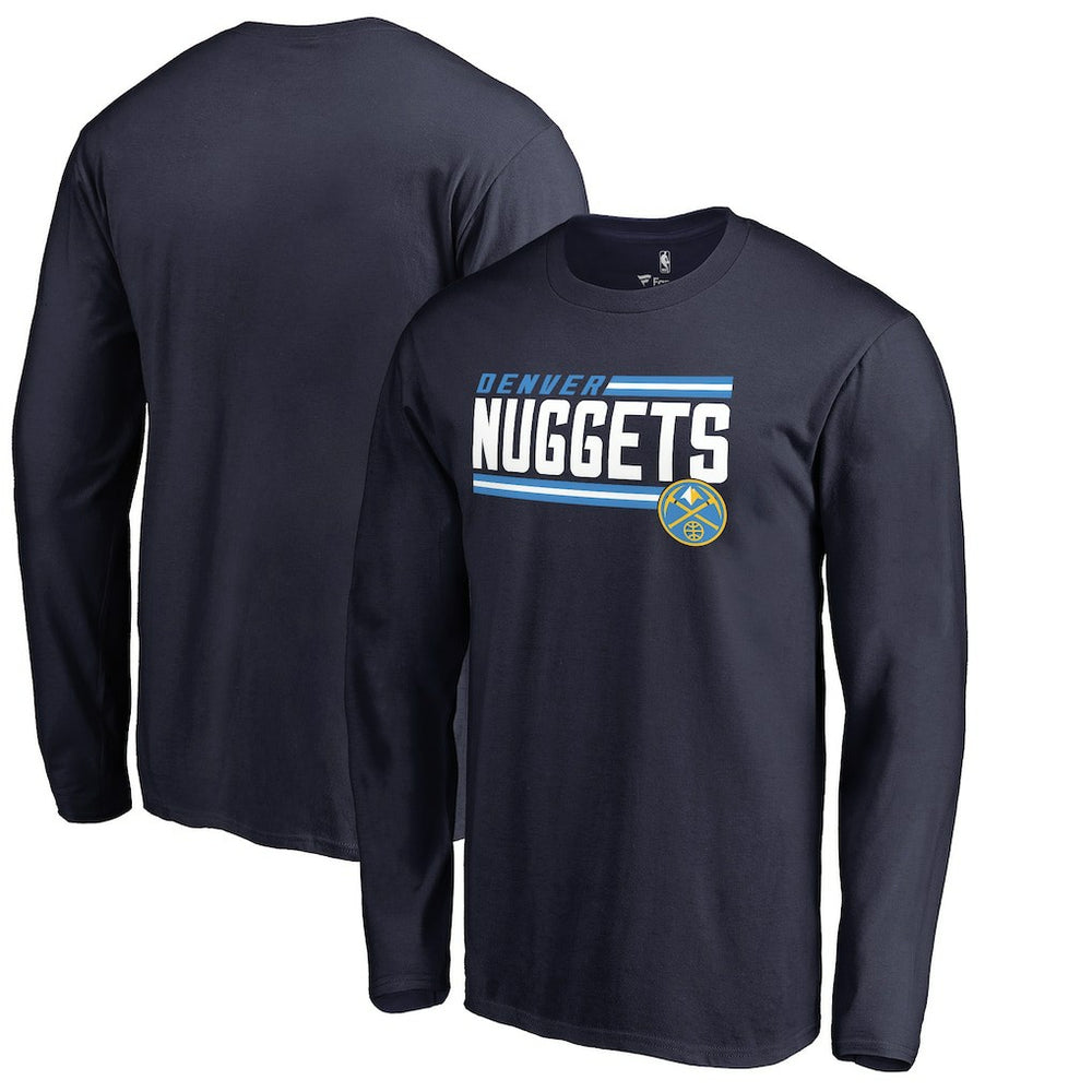NBA - Denver Nuggets Onside Stripe Long Sleeve T-Shirt - Navy