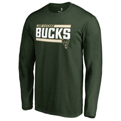 NBA - Milwaukee Bucks Onside Stripe Long Sleeve T-Shirt - Hunter Green