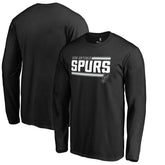 NBA - San Antonio Spurs Onside Stripe Long Sleeve T-Shirt - Black