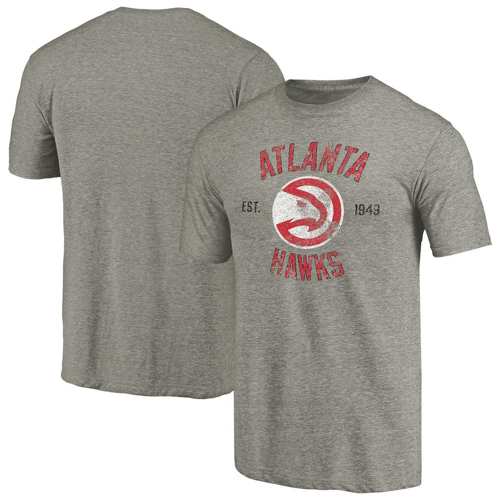 NBA - Atlanta Hawks Team Heritage Tri-Blend T-Shirt - Gray