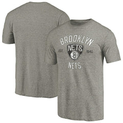 NBA - Brooklyn Nets Team Heritage Tri-Blend T-Shirt - Gray