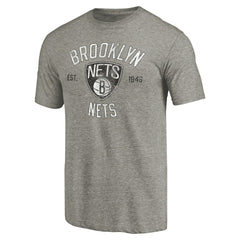NBA - Brooklyn Nets Team Heritage Tri-Blend T-Shirt - Gray