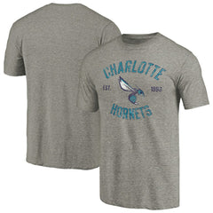 NBA - Charlotte Hornets Team Heritage Tri-Blend T-Shirt - Gray