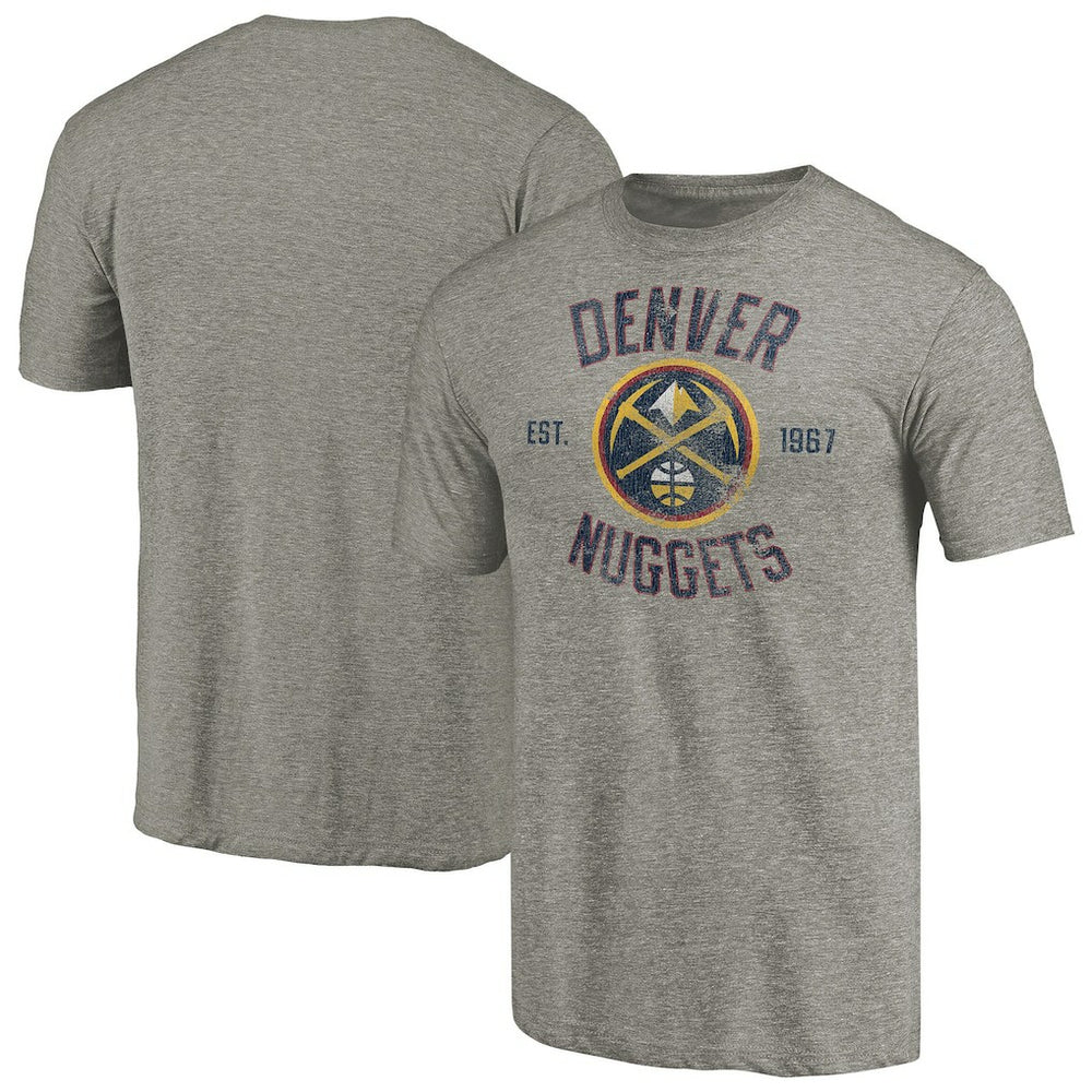 NBA - Denver Nuggets Team Heritage Tri-Blend T-Shirt - Gray