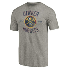 NBA - Denver Nuggets Team Heritage Tri-Blend T-Shirt - Gray