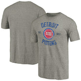 NBA - Detroit Pistons Team Heritage Tri-Blend T-Shirt - Gray