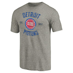 NBA - Detroit Pistons Team Heritage Tri-Blend T-Shirt - Gray