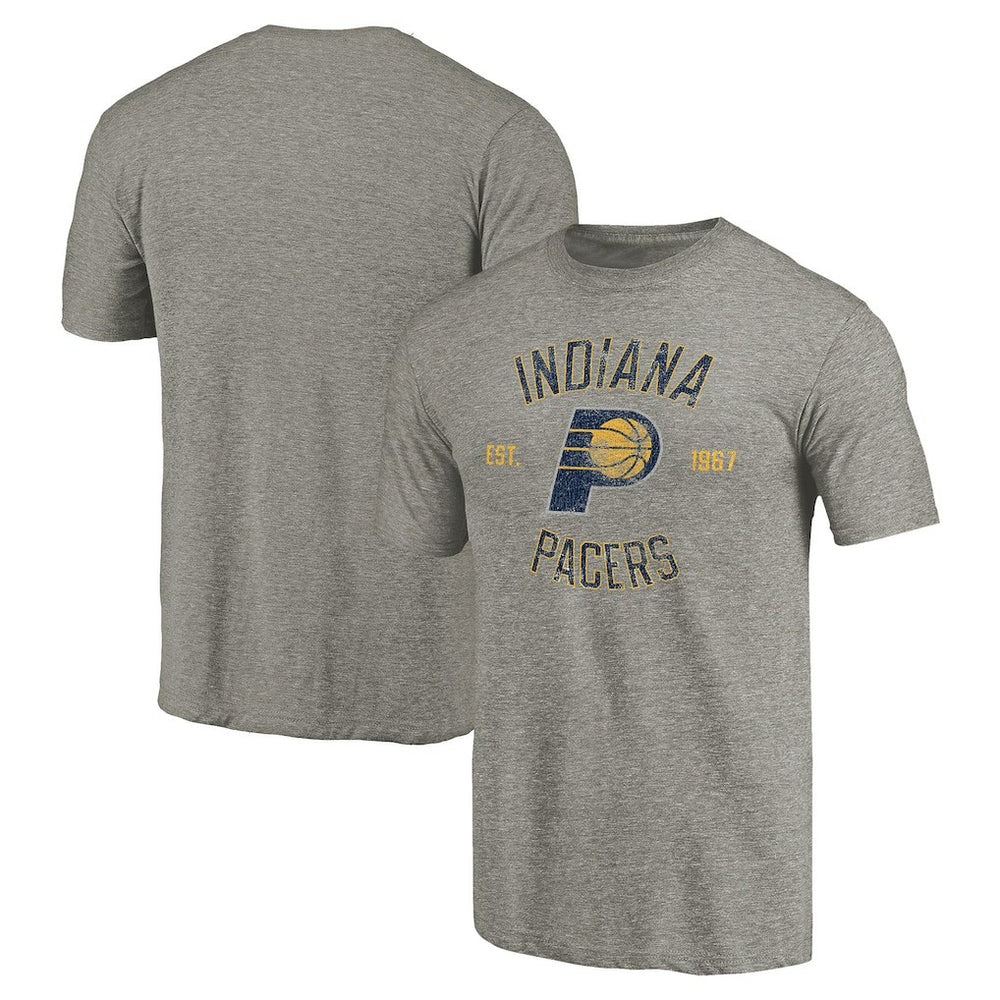 NBA - Indiana Pacers Team Heritage Tri-Blend T-Shirt - Gray