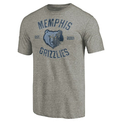 NBA - Memphis Grizzlies Team Heritage Tri-Blend T-Shirt - Gray