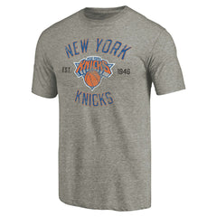 NBA - New York Knicks Team Heritage Tri-Blend T-Shirt - Gray