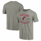 NBA - Portland Trail Blazers Team Heritage Tri-Blend T-Shirt - Gray