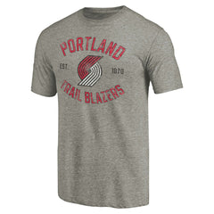 NBA - Portland Trail Blazers Team Heritage Tri-Blend T-Shirt - Gray