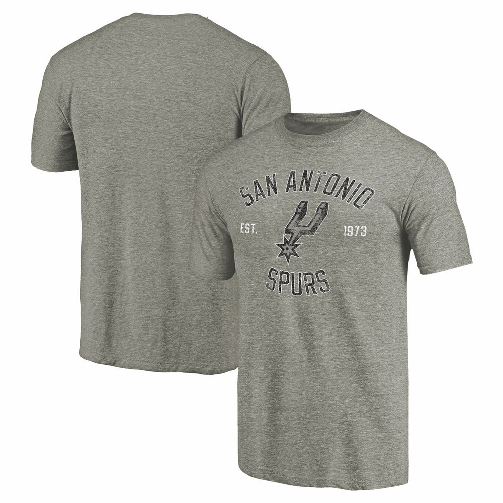 NBA - San Antonio Spurs Team Heritage Tri-Blend T-Shirt - Gray