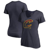 NBA - Cleveland Cavaliers Women's X-Ray Slim Fit V-Neck T-Shirt - Navy