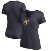NBA - Denver Nuggets Women's X-Ray Slim Fit V-Neck T-Shirt - Navy