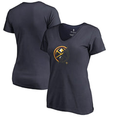 NBA - Denver Nuggets Women's X-Ray Slim Fit V-Neck T-Shirt - Navy