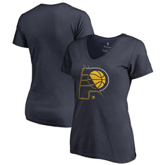 NBA - Indiana Pacers Women's X-Ray Slim Fit V-Neck T-Shirt - Navy