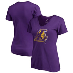 NBA - Los Angeles Lakers Women's X-Ray Slim Fit V-Neck T-Shirt - Purple