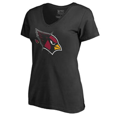 Arizona Cardinals Women's X-Ray Slim Fit V-Neck T-Shirt Black - NFL