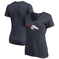 Denver Broncos Women's X-Ray V-Neck T-Shirt Navy - NFL