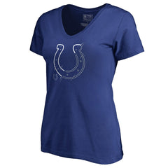 Indianapolis Colts Women's X-Ray Slim Fit V-Neck T-Shirt Royal - NFL