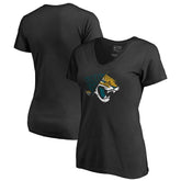 Jacksonville Jaguars Women's X-Ray Slim Fit V-Neck T-Shirt Black - NFL