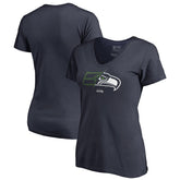 Seattle Seahawks Women's X-Ray V-Neck T-Shirt Navy - NFL