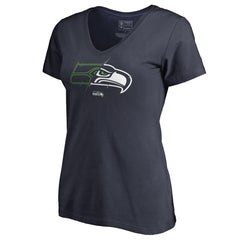 Seattle Seahawks Women's X-Ray V-Neck T-Shirt Navy - NFL