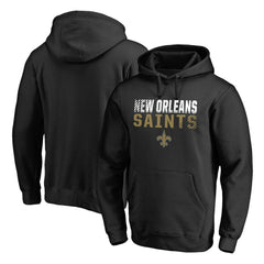 New Orleans Saints Iconic Collection Fade Out Pullover Hoodie Black - NFL