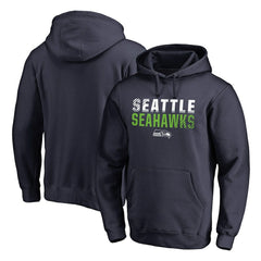 Seattle Seahawks Iconic Collection Fade Out Pullover Hoodie College Navy - NFL