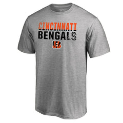 Cincinnati Bengals Iconic Collection Fade Out T-Shirt Ash - NFL