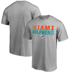 Miami Dolphins Iconic Collection Fade Out T-Shirt Ash - NFL