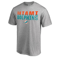 Miami Dolphins Iconic Collection Fade Out T-Shirt Ash - NFL