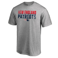 New England Patriots Iconic Collection Fade Out T-Shirt Ash - NFL