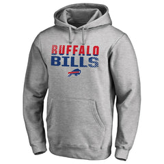 Buffalo Bills Iconic Collection Fade Out Pullover Hoodie Ash - NFL
