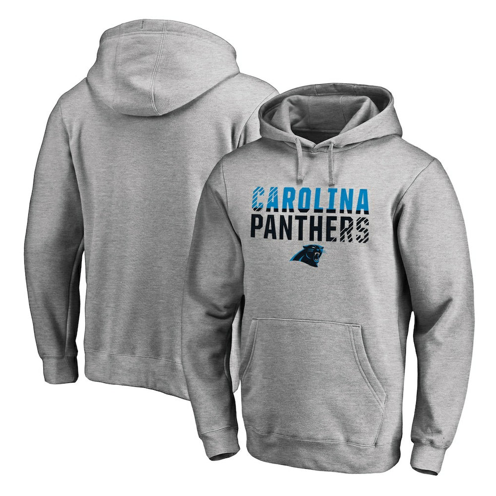 Carolina Panthers Iconic Collection Fade Out Pullover Hoodie Ash - NFL