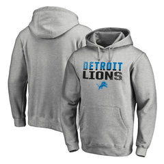Detroit Lions Iconic Collection Fade Out Pullover Hoodie Ash - NFL