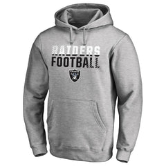 Las Vegas Raiders Iconic Collection Fade Out Pullover Hoodie Ash - NFL