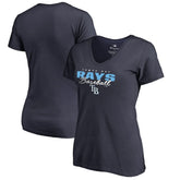 Tampa Bay Rays Women's Script Assist V-Neck T-Shirt Lifestyle