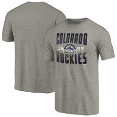 Colorado Rockies Cooperstown Collection Antique Stack Tri-Blend T-Shirt for sale